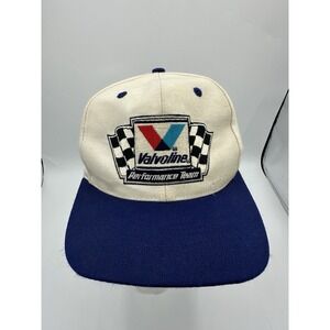 Vintage Valvoline Performance Team Snapback Hat Racing NASCAR Y2K Made USA